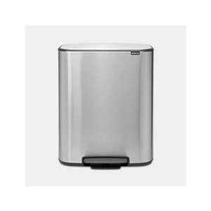 Comparateur de prix : brabantia - poubelle à pédale 2x30l matt steel - 211461