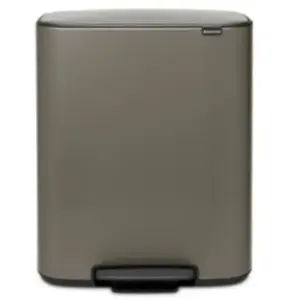Comparateur de prix : BRABANTIA Poubelle à pédale Bo - 60 L - Platinum