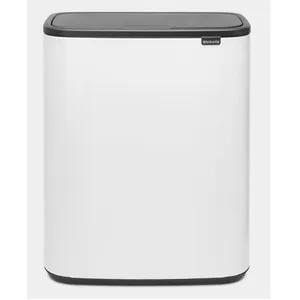 Comparateur de prix : BRABANTIA Poubelle Bo Touch Bin - 2x 30 L - White