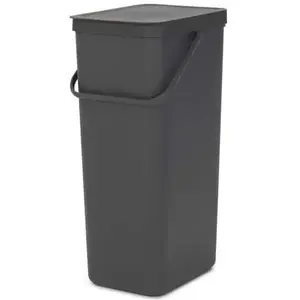 Comparateur de prix : Poubelle de tri Sort & Go - BRABANTIA - 40 L - Gris