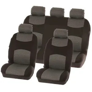 Carpoint Couvre-sieges 9 pieces Chicago gris compatible airbag avec arriere fractionnable pas cher