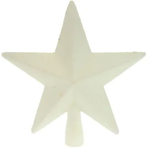 Wadiga Cimier de sapin de noël Étoile blanche à paillettes pas cher