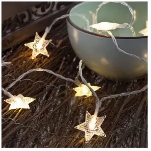 Comparateur de prix : Decorative Lighting Guirlande lumineuse à étoiles EDM - esprit de Noël - lumière chaude - 10 étoiles LED - 1 m - 71318