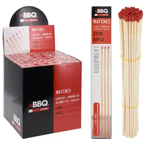 60 ALLUMETTES A BARBECUE GEANTE GAZINIERE 27 CM pas cher