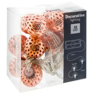 Comparateur de prix : Home & Style Guirlande lumineuse EDM - esprit de Noël - 2,5m - lumière chaude - 10 ampoules LED - 71311