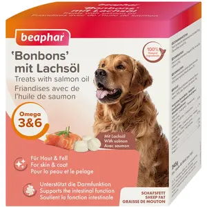 Comparateur de prix : 245g Beaphar Bonbons à l'huile de saumon - pour chien