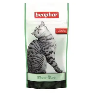 Comparateur de prix : Friandise - Beaphar - Bien-être - Herbe à chat - 35g - Croustillante et saine