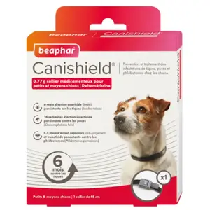 Comparateur de prix : Beaphar Canishield Collier Petits et Moyens Chiens 1 unité