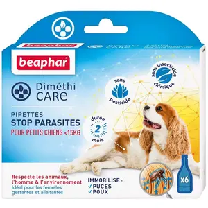 Comparateur de prix : Pipettes antiparasitaires Petit Chien   Beaphar DiméthiCARE   6 x 1,5 ml