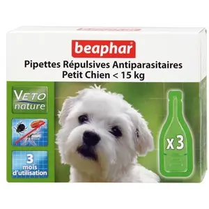 Pipettes répulsives antiparasitaires Vetonature pas cher