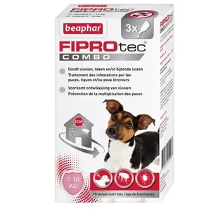 Comparateur de prix : Beaphar FiproTec Combo Petits Chiens 2-10 kg 3 pipettes
