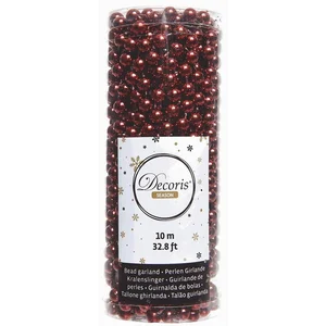 Comparateur de prix : Kaemingk Guirlande de Perles Rouge Noël 10m
