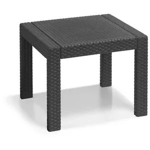 Allibert Salon de jardin ROSARIO 2 places imitation resine tressee - Gris