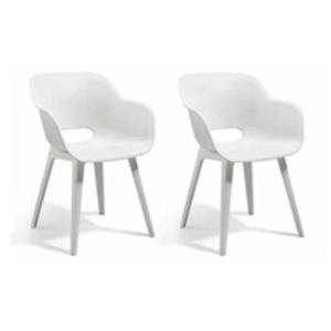 Keter Akola Chaise, Polypropylène, Blanc, 56,7 x 55,8 x 80,1 cm pas cher