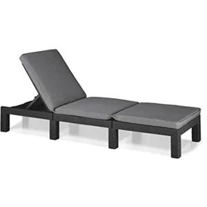 Comparateur de prix : Keter Chaise longue avec coussin Daytona Graphite 441306