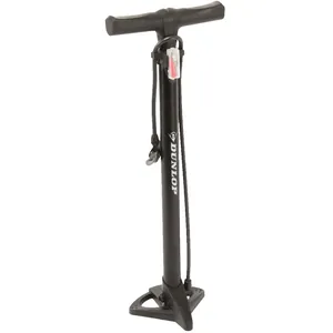 Pompe à Vélo - Dunlop - Presta/Dunlop/Schrader - 2 Adaptateurs - 63 cm - Noir pas cher
