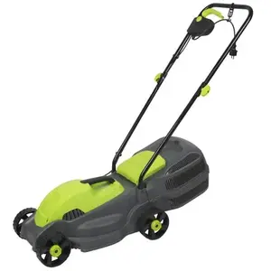 Comparateur de prix : Tondeuse Electrique Ø 32cm 1100W Bac 30L KZ GARDEN 3 hauteurs de coupe