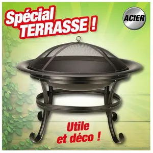Comparateur de prix : Lifetime Garden Brasero rond de jardin. Hauteur 59cm x Diamètre 75cm