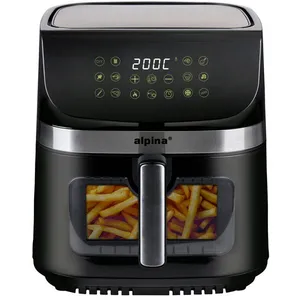 Comparateur de prix : alpina Air Fryer 9L- Airfryer XXL - Friteuse sans Huile avec Écran Digital - Friteuse Electrique avec Minuterie et Température de 60 à 200  - avec 8 Programmes de Cuisson et Fenêtre de Visualisation