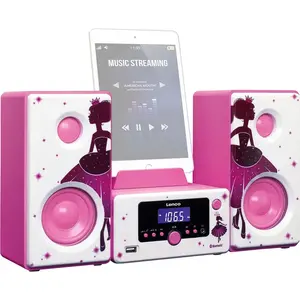 Chaîne compacte - LENCO - MC-020 - Bluetooth - FM Radio - USB - Rose