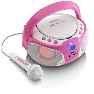 Lenco Radio et lecteur CD SCD-650 Rose pas cher