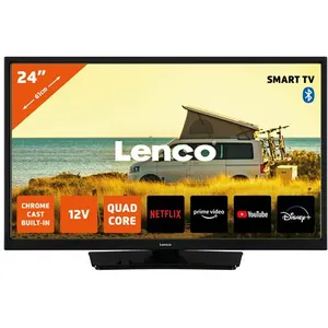 24 Smart TV Android avec adaptateur voiture 12 V Lenco LED-2463BK Noir