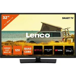 32 Smart TV Android avec adaptateur voiture 12 V Lenco LED-3263BK Noir pas cher
