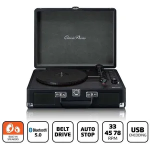 Comparateur de prix : Lenco TT-115BK Platine Vinyle Bluetooth avec Encodage USB 3 Vitesses Noir