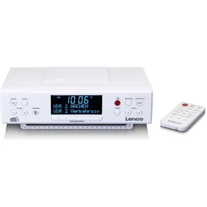 Comparateur de prix : Lenco Radio de cuisine DAB+/FM avec Bluetooth, éclairage LED et minuterie KCR-190WH Blanc