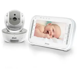 Comparateur de prix : Babyphone avec caméra et écran couleur 4.3 Alecto DVM200MGS Blanc-Gris