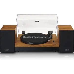 Comparateur de prix : Platine vinyle avec deux haut-parleurs externes Lenco LS-310WD Bois