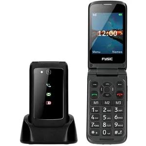 Fysic Téléphone portable à clapet pour seniors avec bouton d'urgence SOS Fys... pas cher