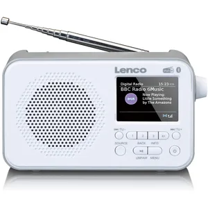 Comparateur de prix : Radio DAB+/FM avec Bluetooth® Lenco PDR-036WH Blanc-Gris