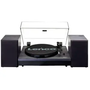 Comparateur de prix : Platine vinyle avec deux haut-parleurs externes Lenco LS-300BK Noir