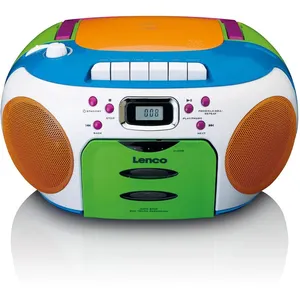 Comparateur de prix : Radio portable lecteur cd et cassette enfants lenco multicolore SCD-971