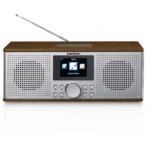 Radio Internet/DAB+/FM et Bluetooth® Lenco DIR-170WA Noyer-Argent
