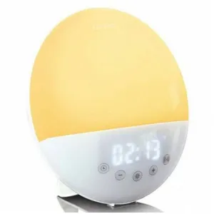 Lenco Radio-réveil smart avec réveil simulateur d'aube crw-110wh blanc pas cher