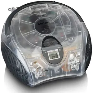 Comparateur de prix : Lenco SCD-24TR - Radio portable avec lecteur CD - Transparent