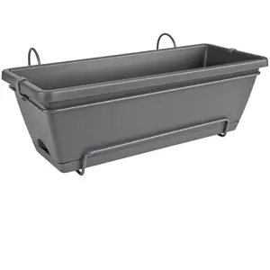 Comparateur de prix : Elho Balconnière en plastique Barcelona all in 1 - 50 x 20 cm - anthracite