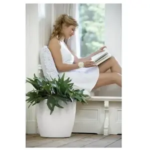 Comparateur de prix : Brussels pot de fleurs rond roues 40 - blanc ø 39 x 37 cm Elho