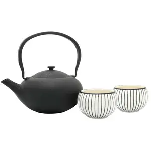 Bredemeijer Set cadeau Shanxi, noir, avec 2 tasses en porcelaine pas cher