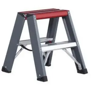 Comparateur de prix : Altrex Escabeau Falco Double AccÃ¨s 2 Marches Noir Aluminium