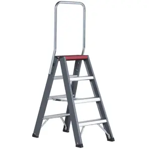 Altrex Escabeau Falco Double Accès 4 Marches Noir Aluminium pas cher