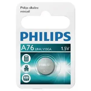 Philips Philips A76 - Batterie LR44 - Alcaline - 105 mAh pas cher