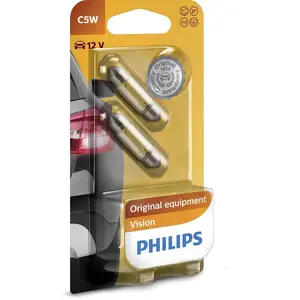 Cartec Philips Lampe de voiture Vision C5W 38 mm 12 Volt 5 Watt 2 pièces pas cher