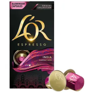 Café Capsules L'Or Espresso India X10 intensité 10 compatible Nespresso®* pas cher