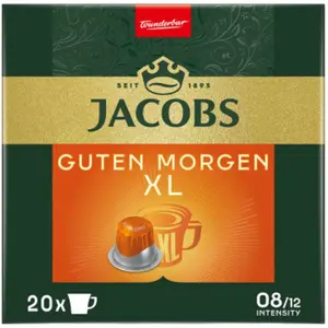 JDE Capsules de café Jacobs Guten Morgen XL pour machines Nespresso®, 20 pièces. pas cher