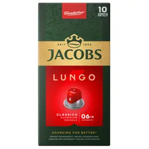 Capsules de café JACOBS Lungo 6 Classico pour machines Nespresso®, 10 ... pas cher