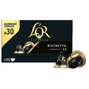 Comparateur de prix : Pack de 30 capsules café L'Or Espresso Ristretto 4080116 156 g Noir