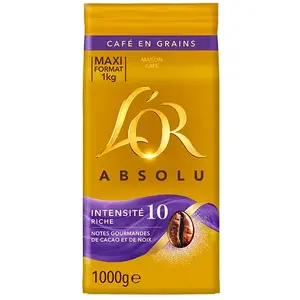 L'OR, 1Kg Café en Grains Absolu, Arabica & Robusta, Intensité 10 pas cher